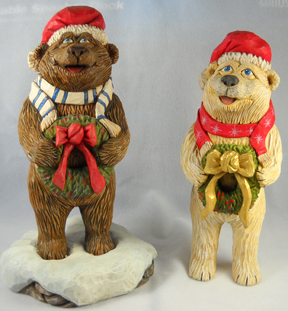Christmas Bear carving rough out by Dale Green