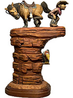 Horse and Rider on Cliff carving by Dale Green