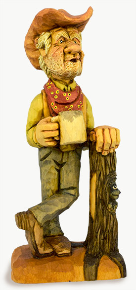 Latte Larry carving rough out by Dale Green