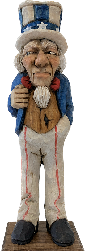 Sammy carving rough out by Dale Green