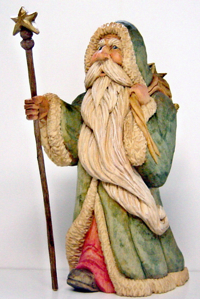 Santa's Journey Home carving rough out by Dale Green