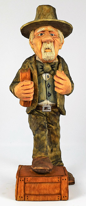 The Vicar carving rough out by Dale Green